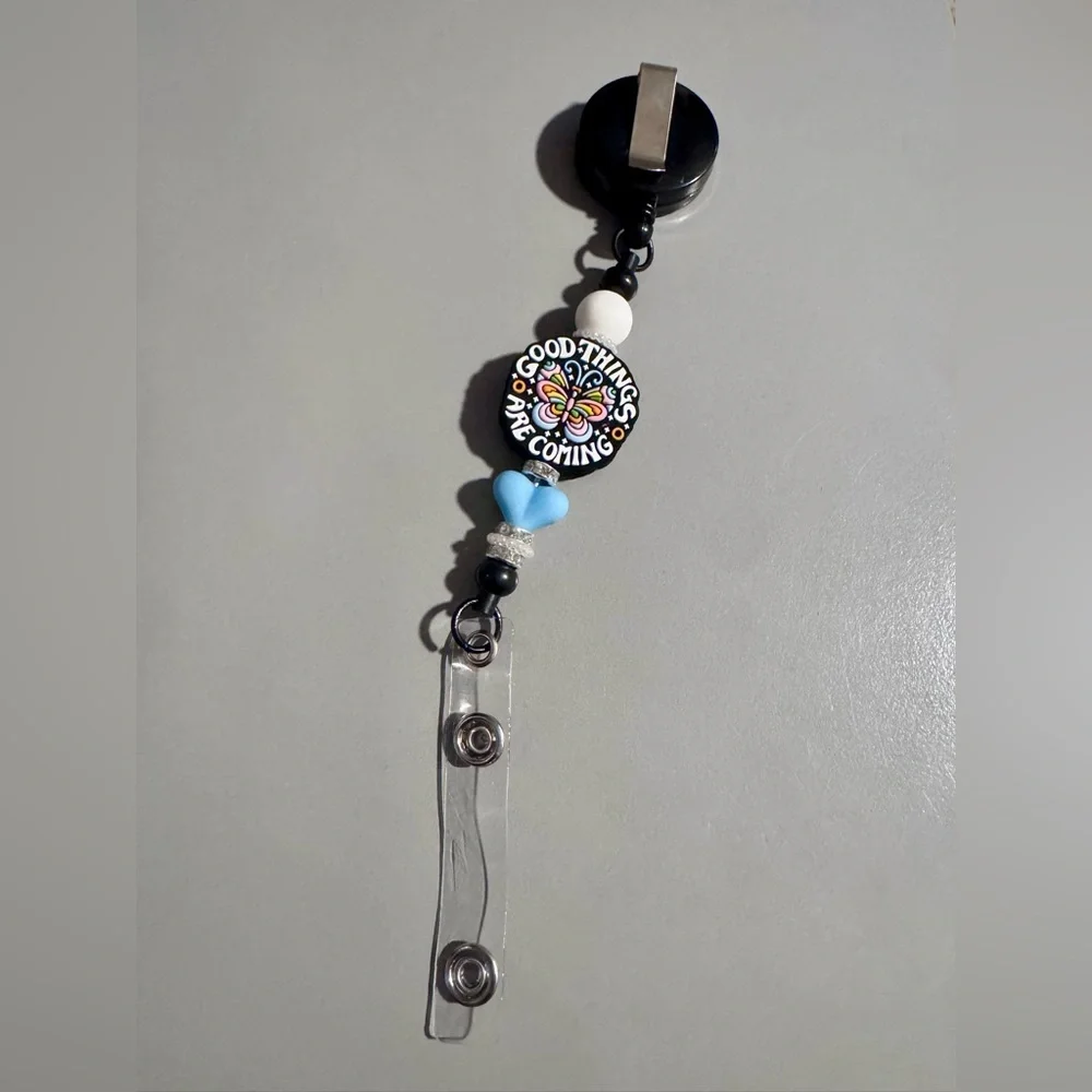 Brand New “Good Things are Coming” Women’s Retractable Badge Reel